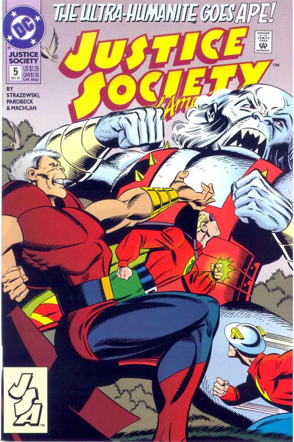 (Ultra-Humanite looks like a cross between an ape and a sad old man. That Hulk Hogan hair just isn’t working in this picture.