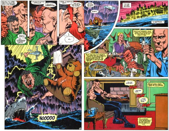 That teddy bear will need a bigger band-aid now that it has fallen so far.