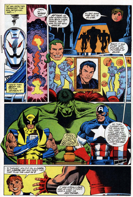 I laugh every time I look at Wolverine studying that bottle of 10w30.