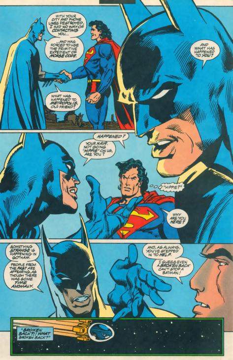 The combination of Batman's gesture there with him accusing Superman of "going hippie" is basically the reason I started reading comic books.